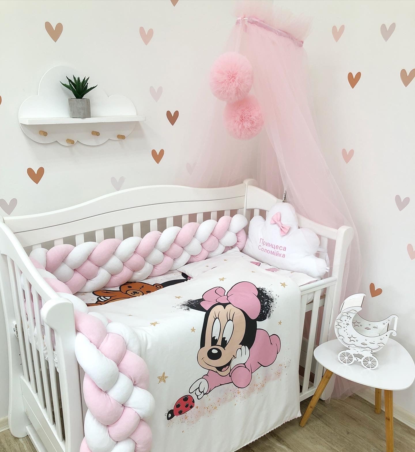 Crib set "Mickey with a pigtail" - Baby Bedding Worlds
