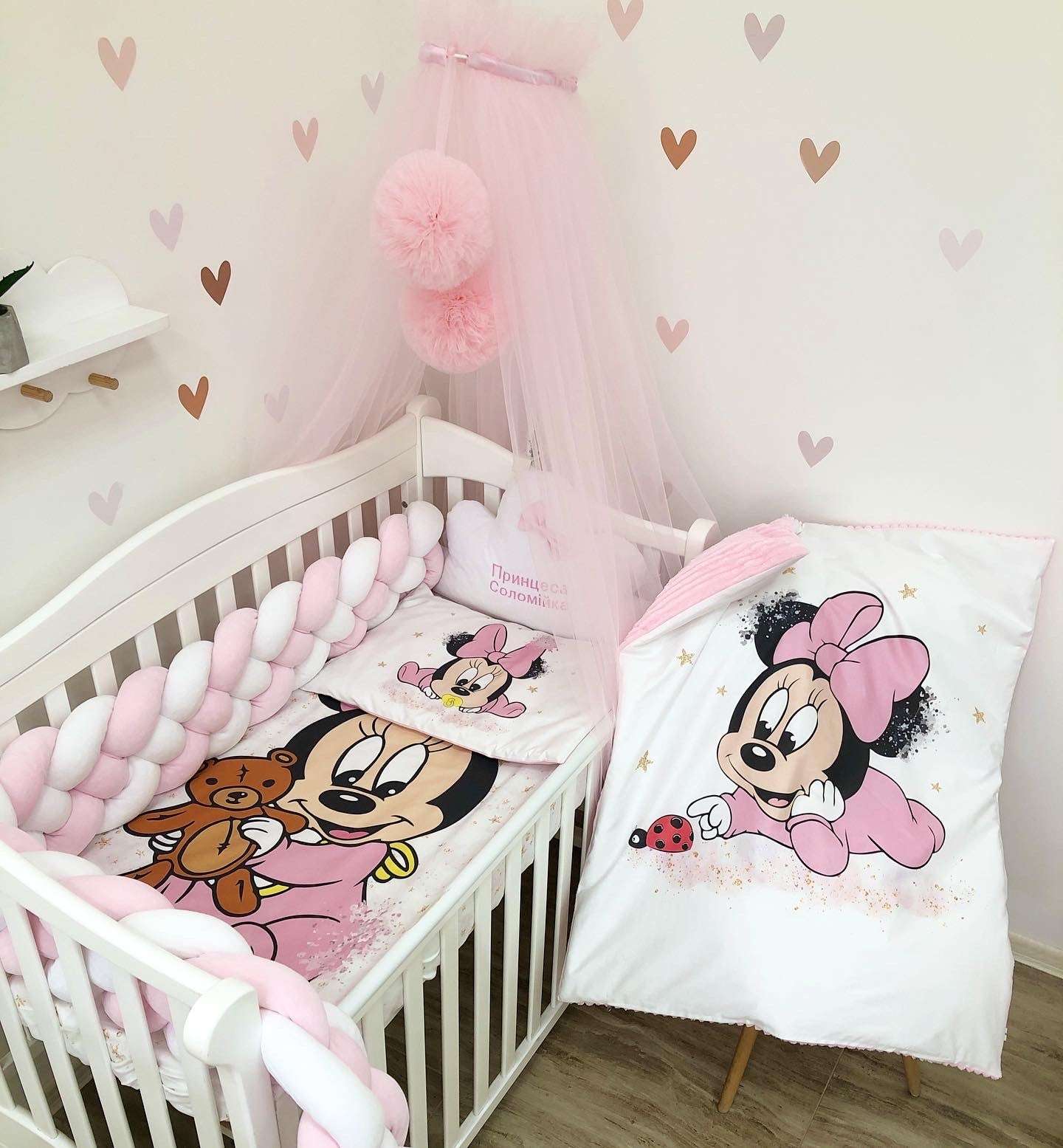Crib set "Mickey with a pigtail" - Baby Bedding Worlds
