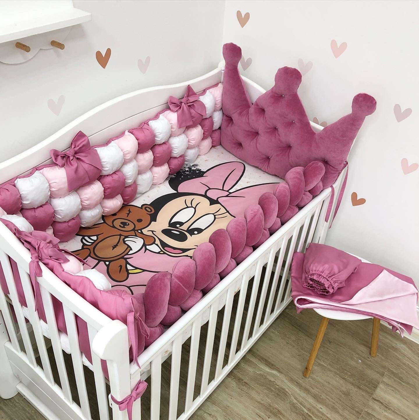 Crib set "Bright Minnie" - Baby Bedding Worlds
