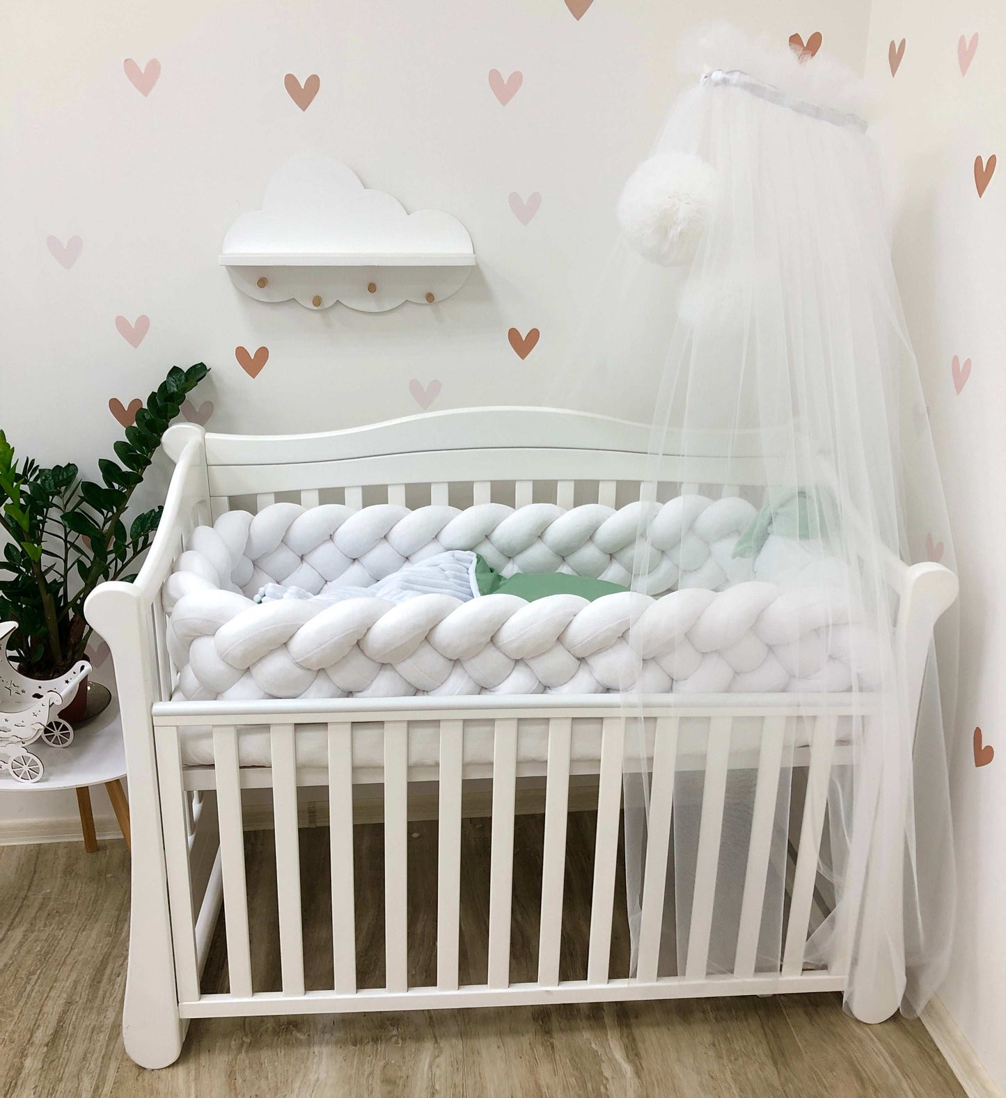 Crib set "White cloud" - Baby Bedding Worlds