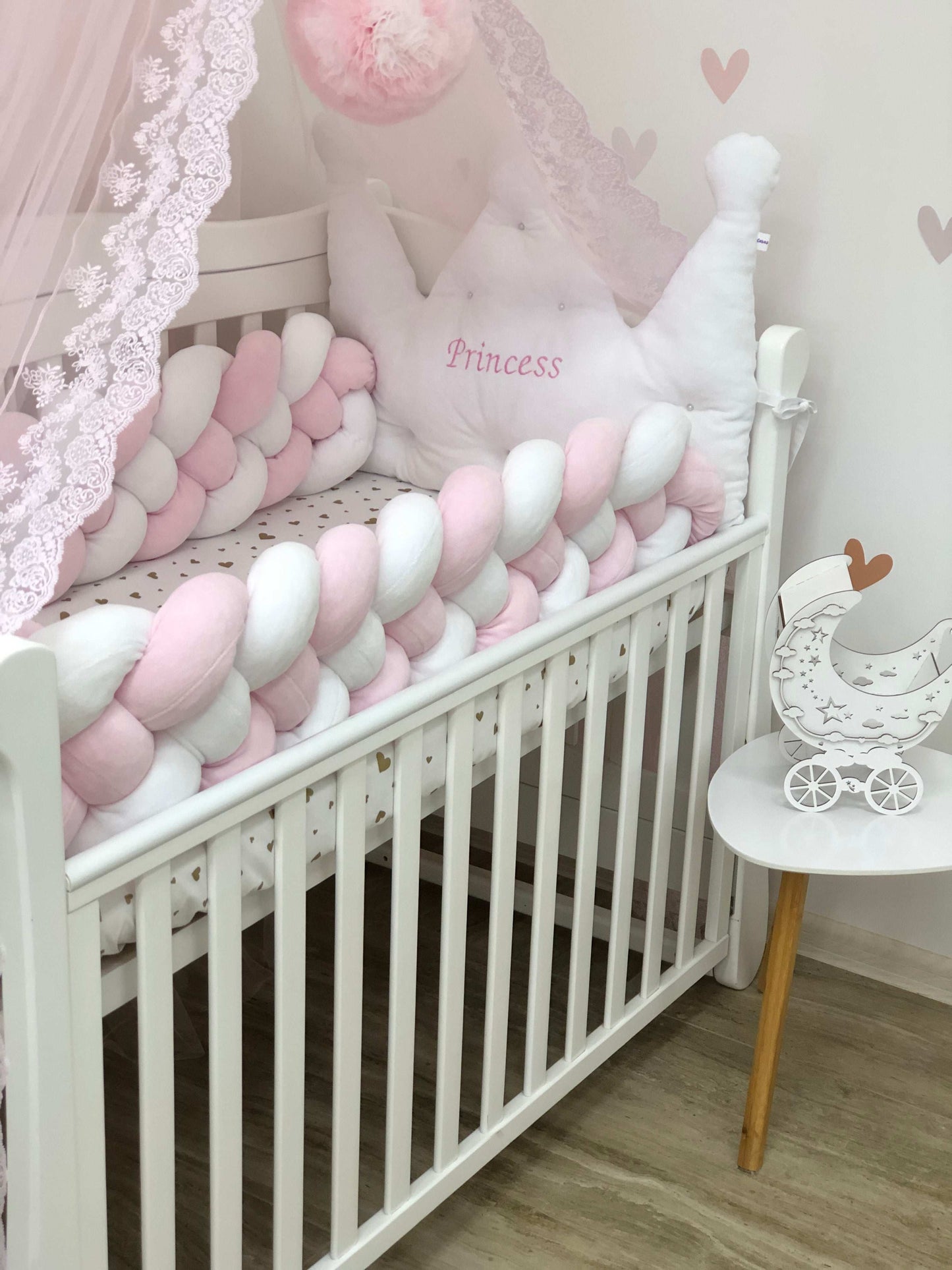 Crib set "Princess Crown" - Baby Bedding Worlds