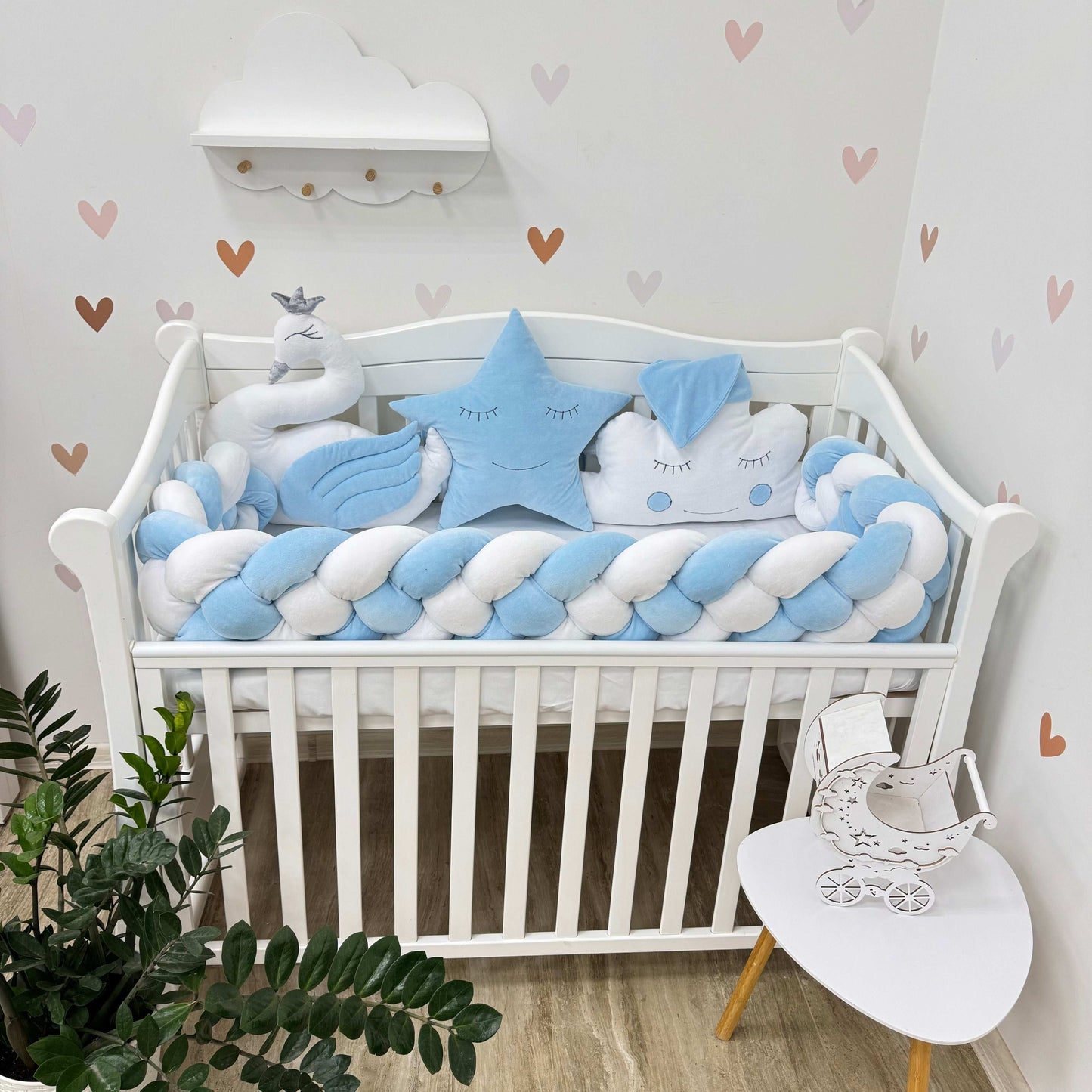 Crib Bumper "Blue Stars"