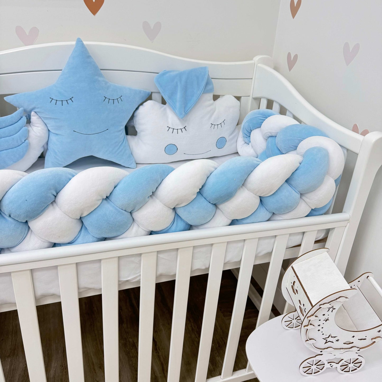 Crib Bumper "Blue Stars"