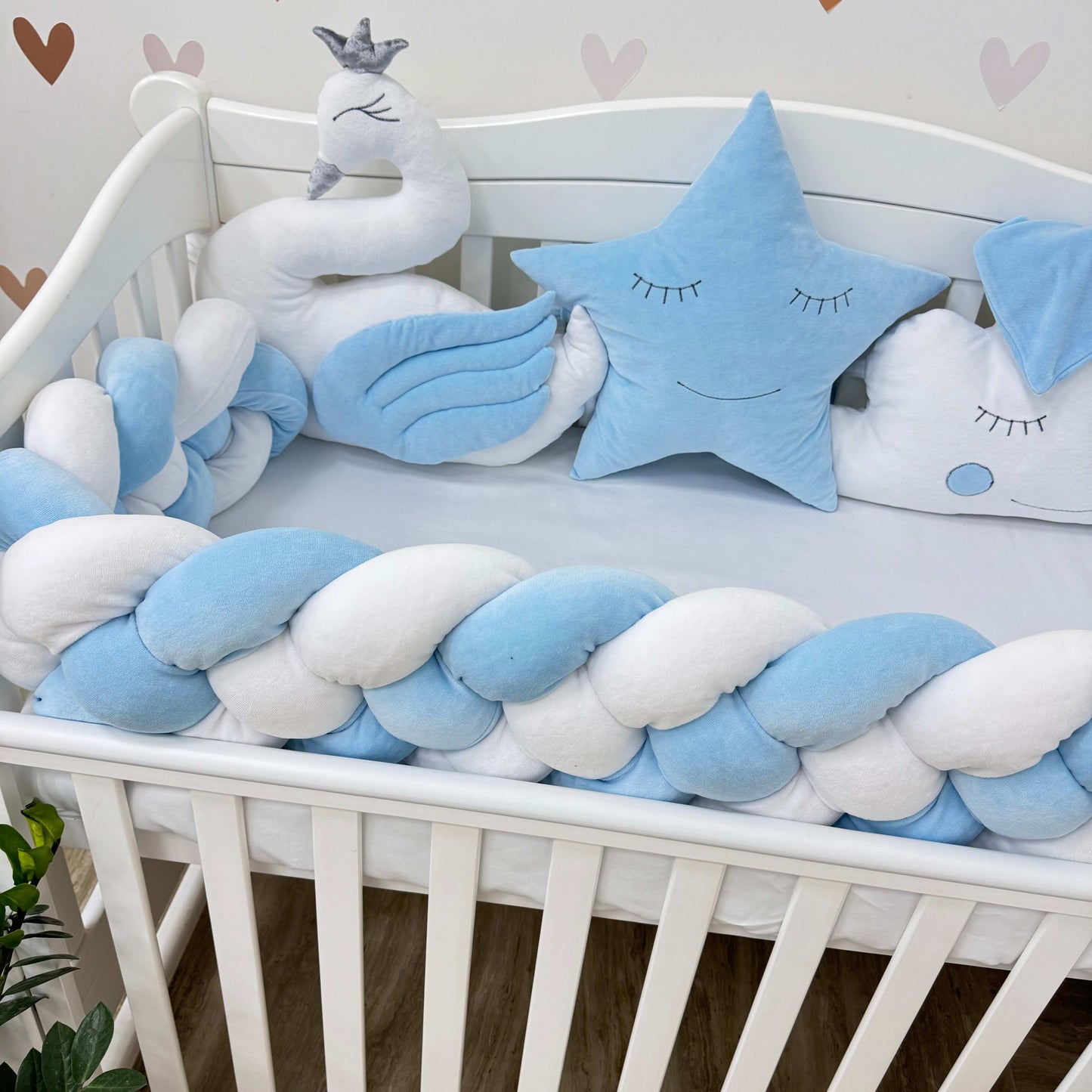 Crib Bumper "Blue Stars"