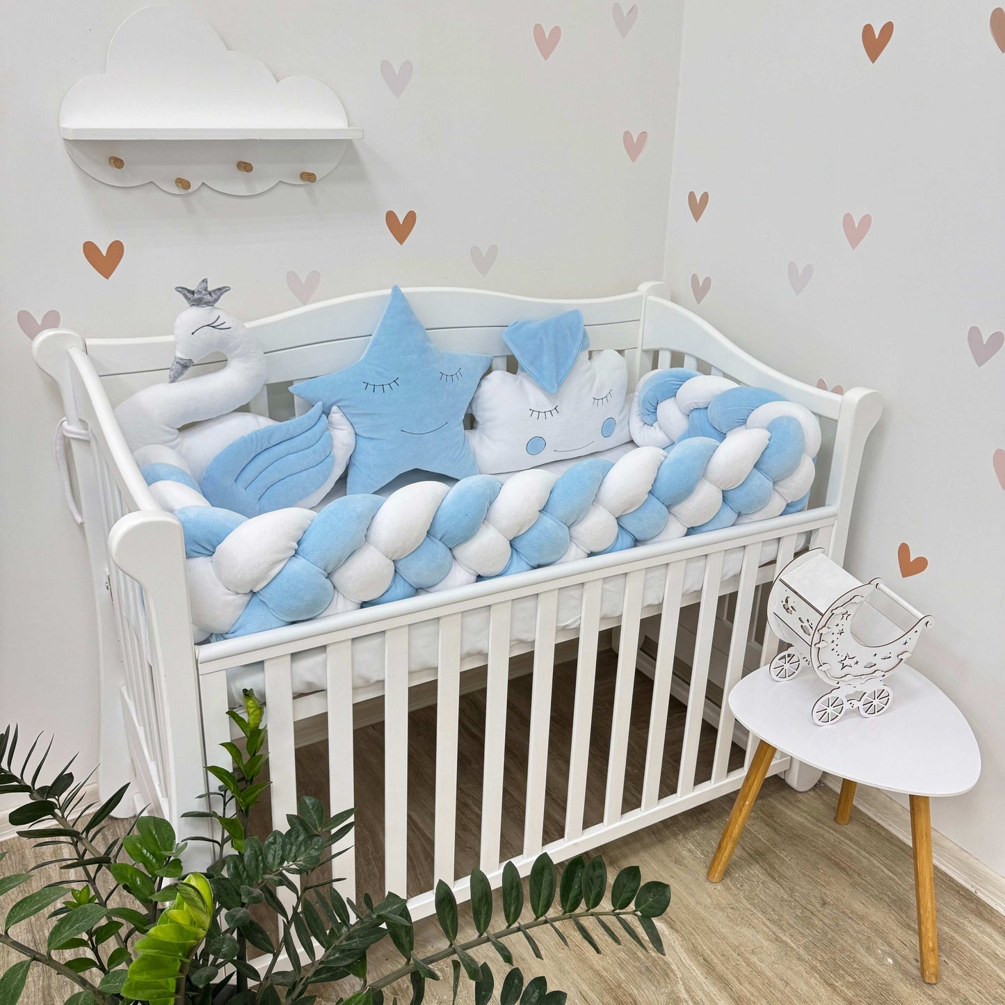 Crib Bumper "Blue Stars"