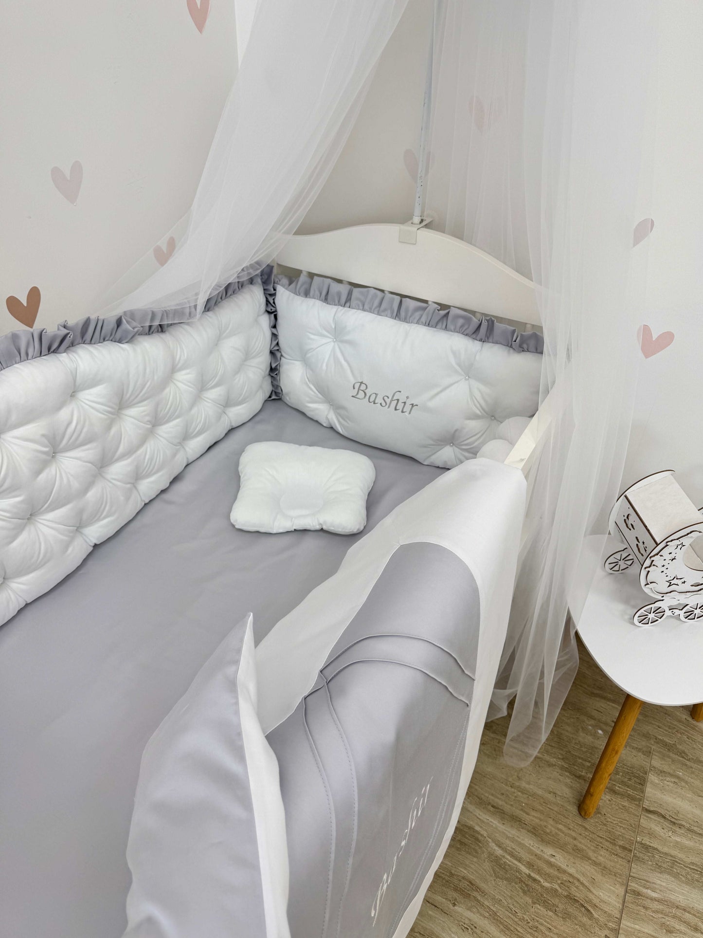 Crib Bedding Set "Grey Royal"