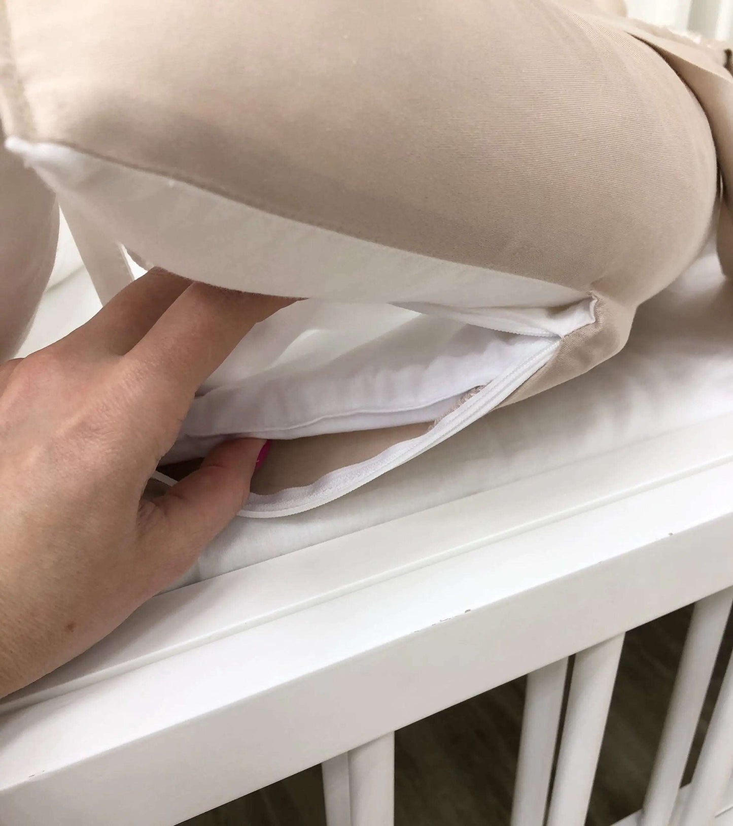 Nest color “Beige and milk” - Baby Bedding Worlds