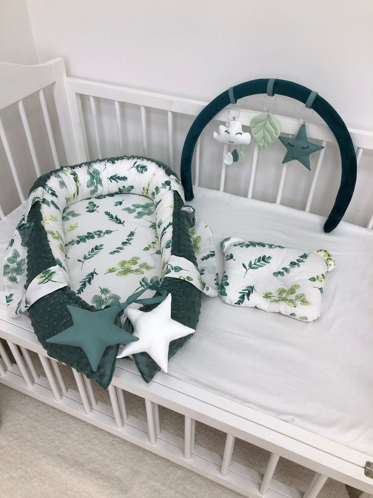 Nest color "Green leaves" - Baby Bedding Worlds