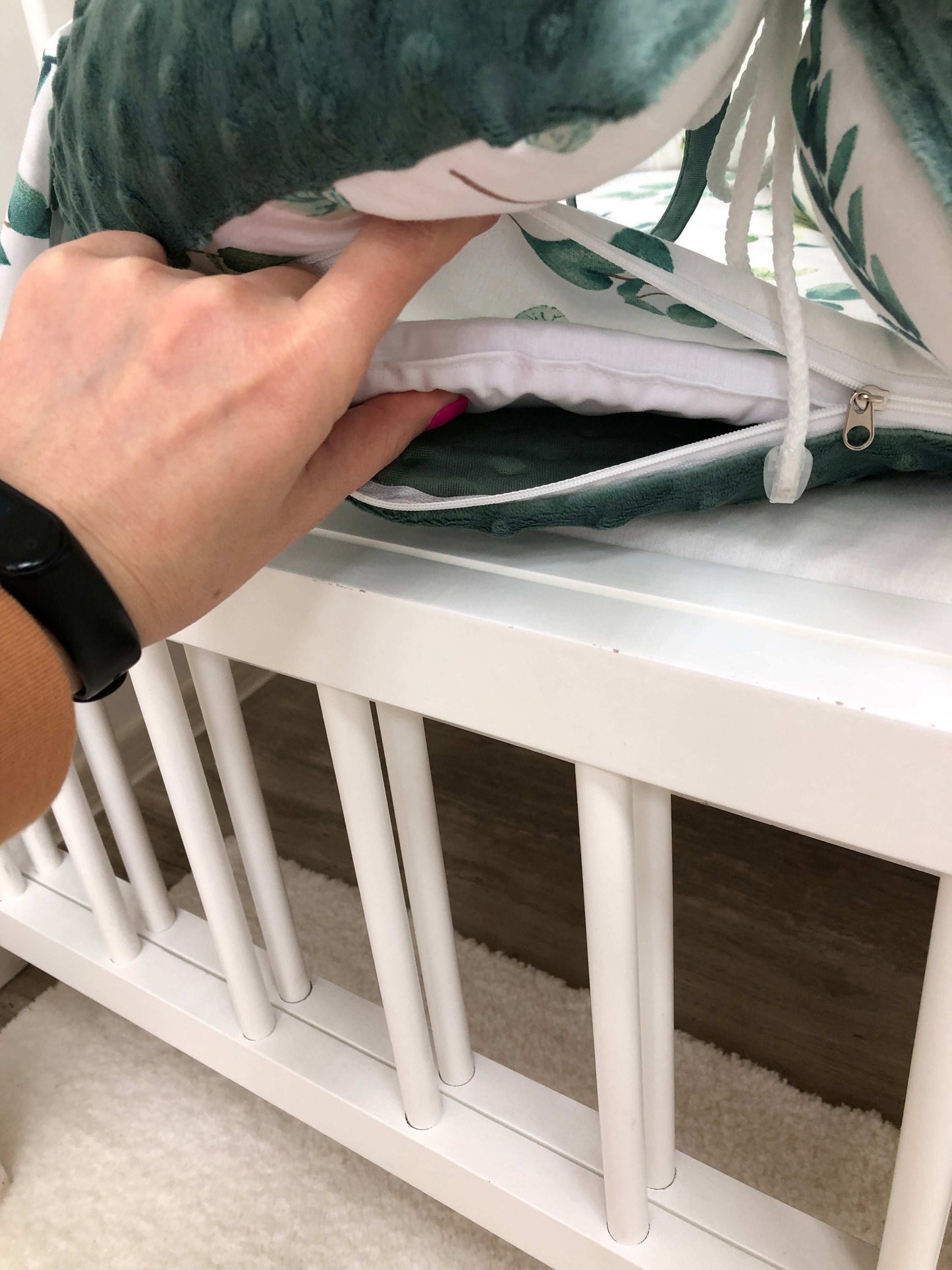 Nest color "Green leaves" - Baby Bedding Worlds