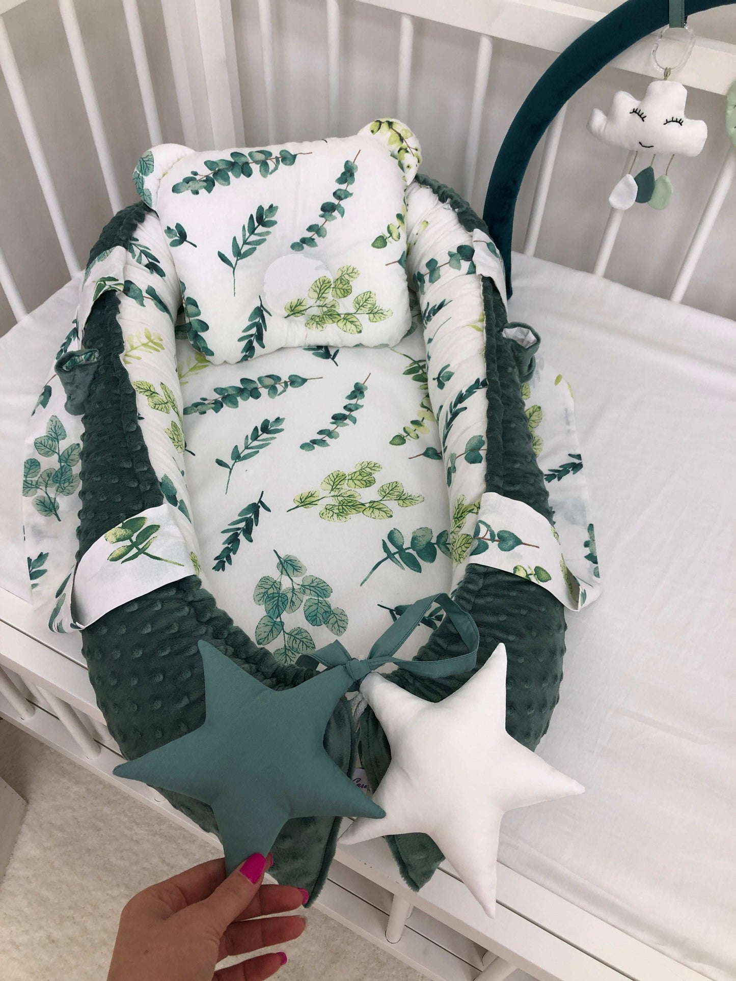 Nest color "Green leaves" - Baby Bedding Worlds