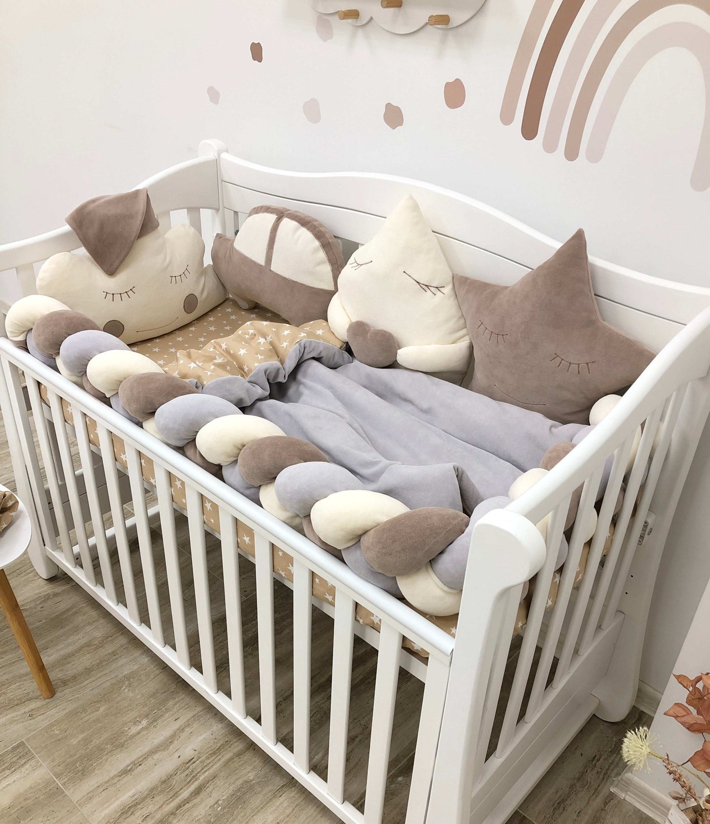 Crib set "Brown car" - Baby Bedding Worlds
