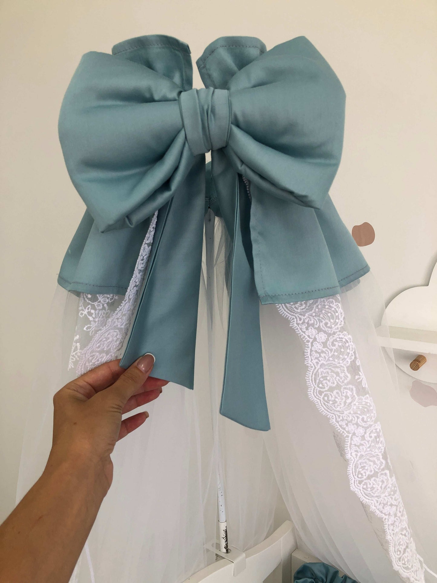 Crib Bumper Set "Sage royal" - Baby Bedding Worlds