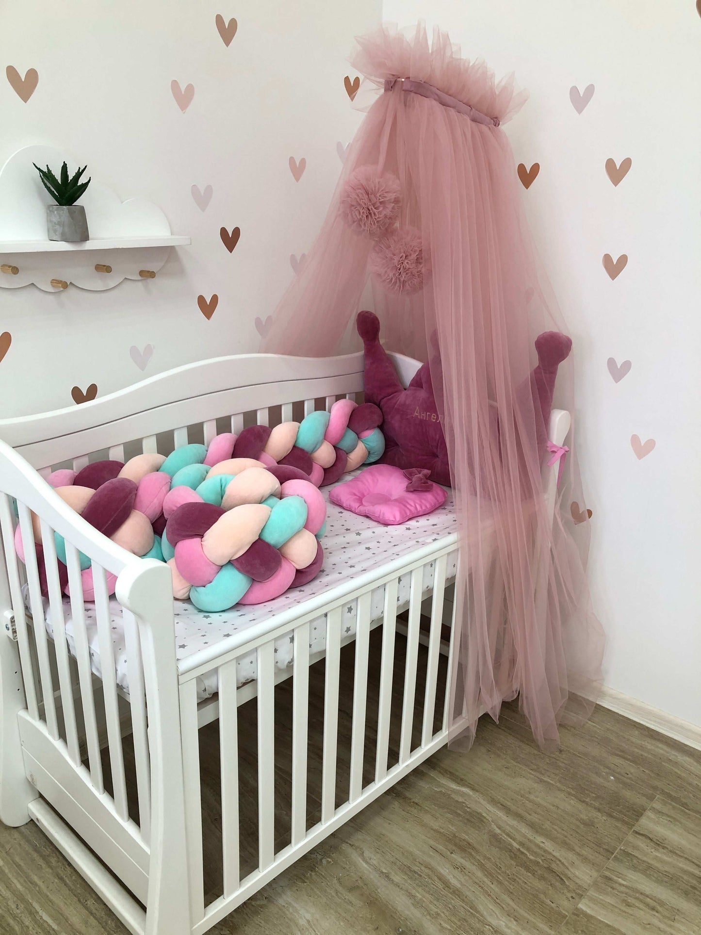 Personalized Bedding set color beige and purple - Baby Bedding Worlds