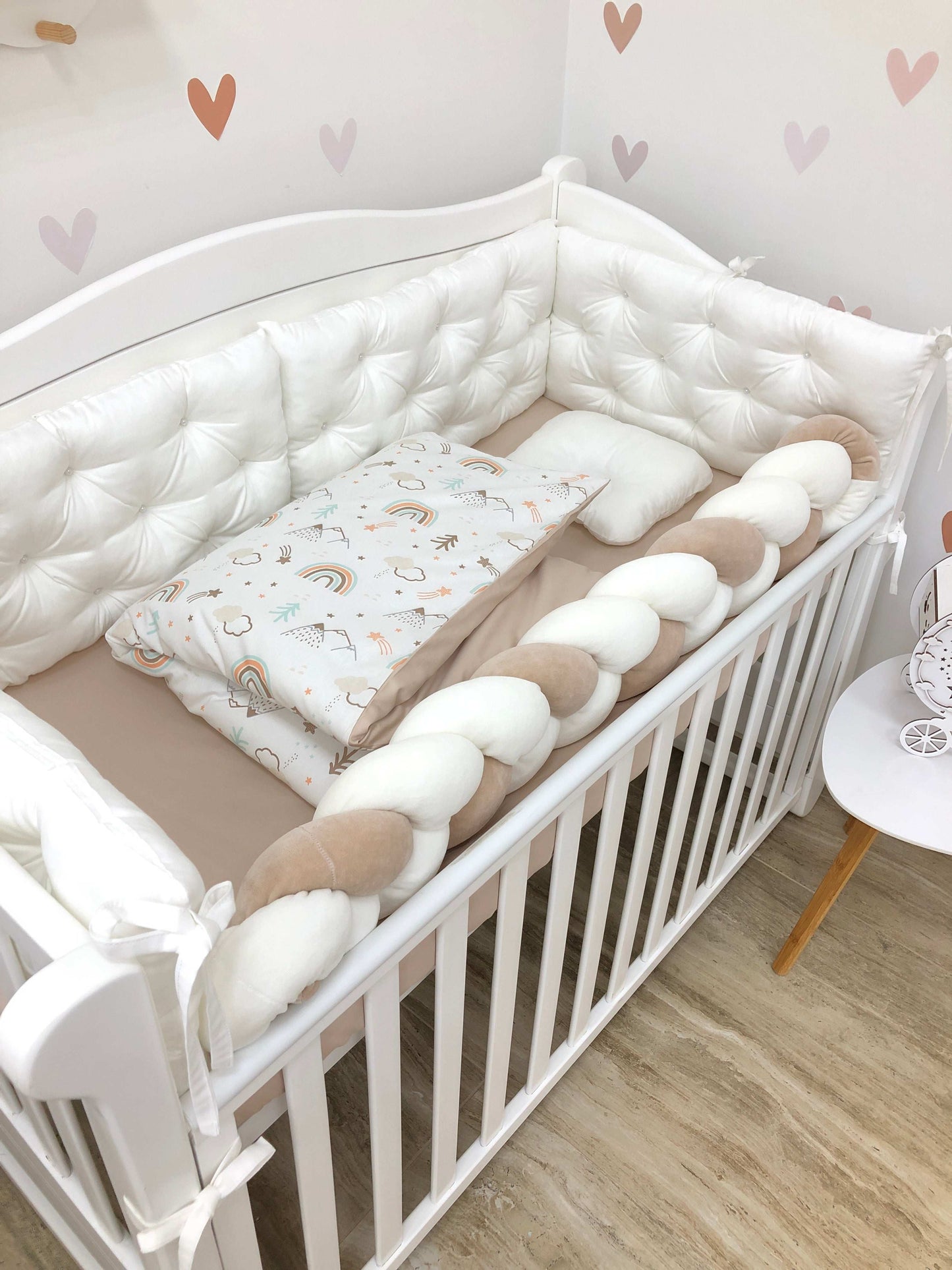 Crib set "Latte" - Baby Bedding Worlds