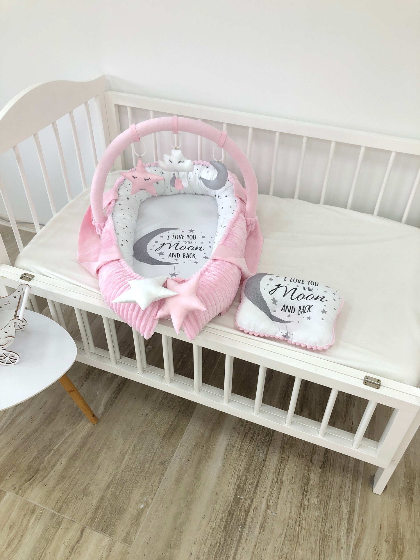 Baby Nest "Pink Moon" - Baby Bedding Worlds