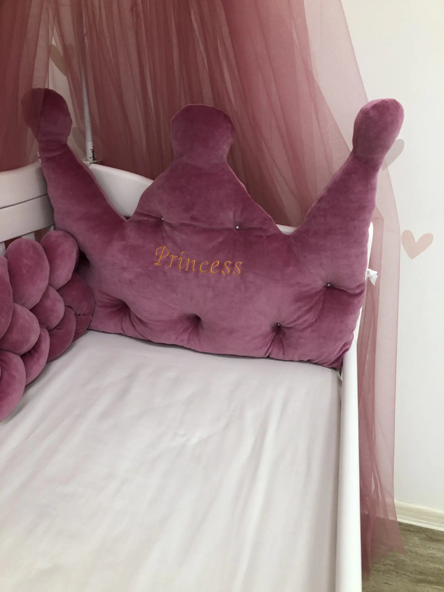 Bedding set “Dream” color dark lilac - Baby Bedding Worlds