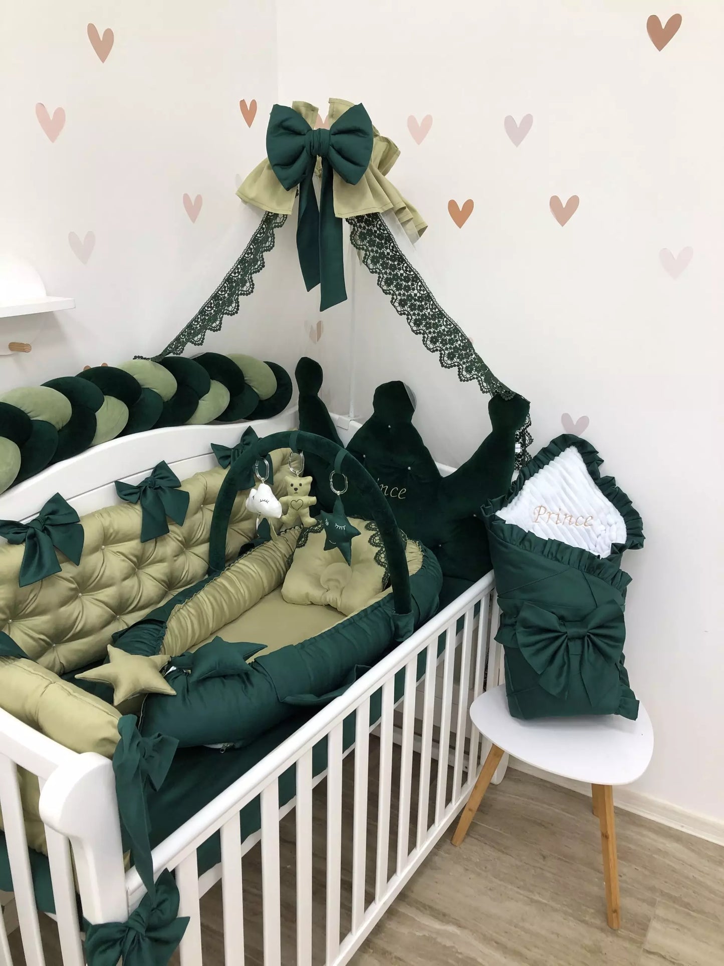 Royal luxury emerald bedding set for newborns - Baby Bedding Worlds