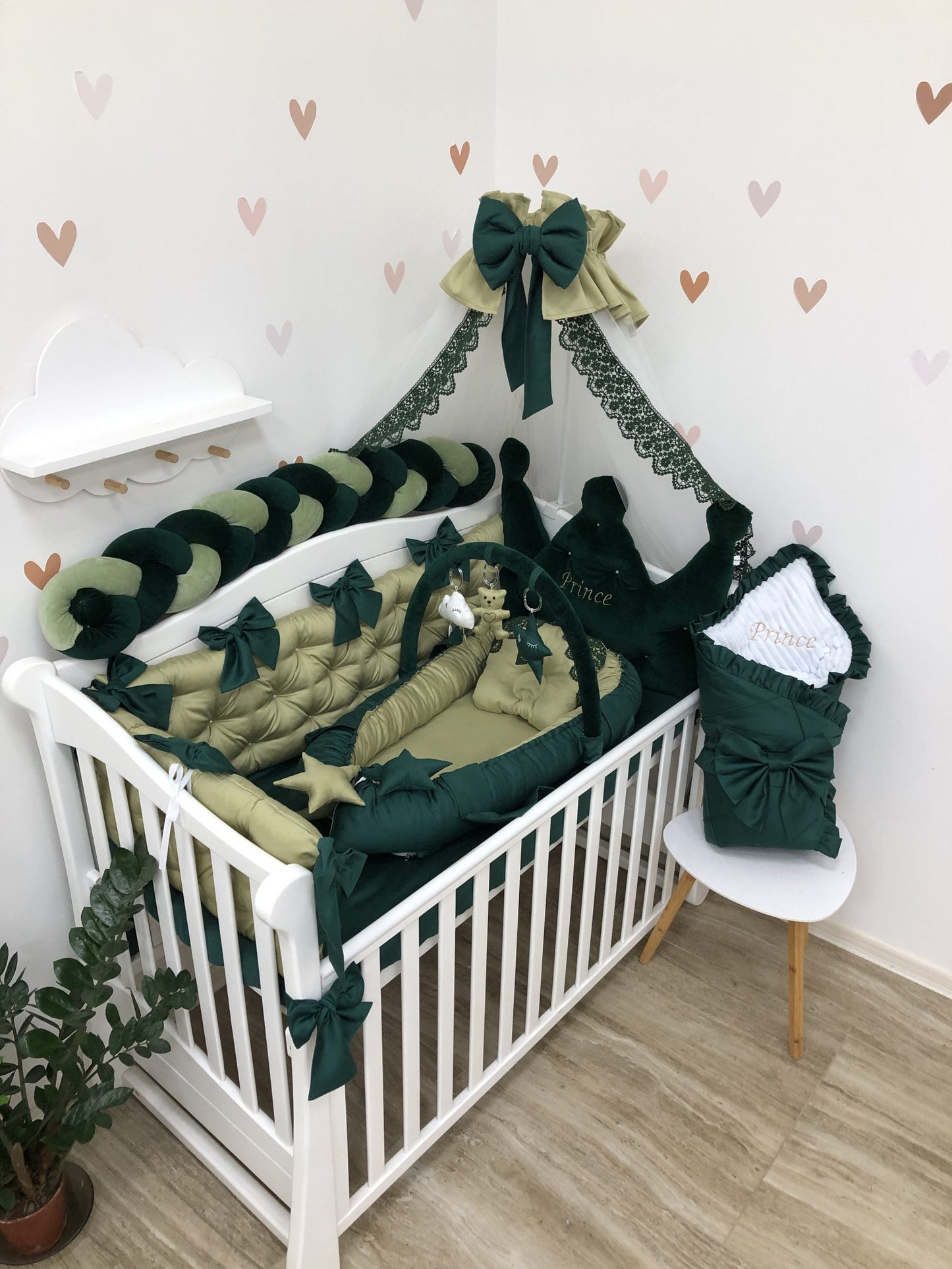 Royal luxury emerald bedding set for newborns - Baby Bedding Worlds