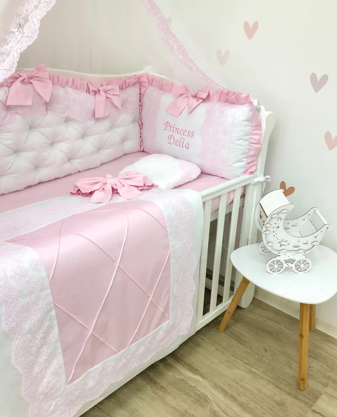 Bedding set “Pink Princess” - Baby Bedding Worlds