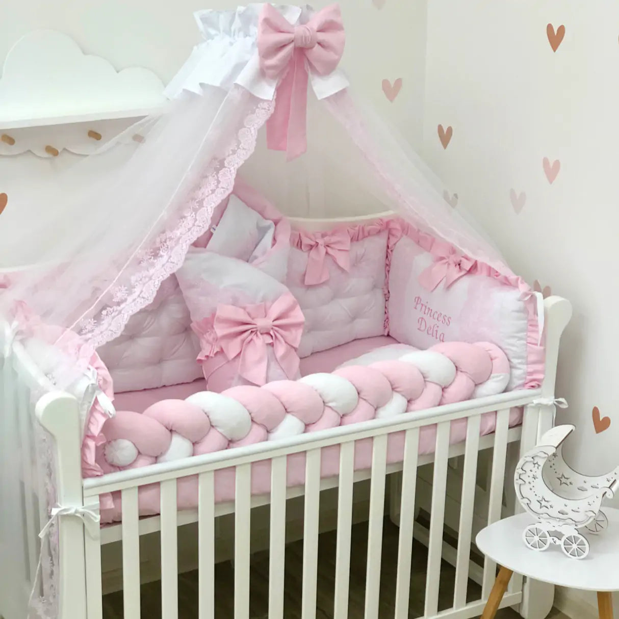 Bedding set “Pink Princess” - Baby Bedding Worlds