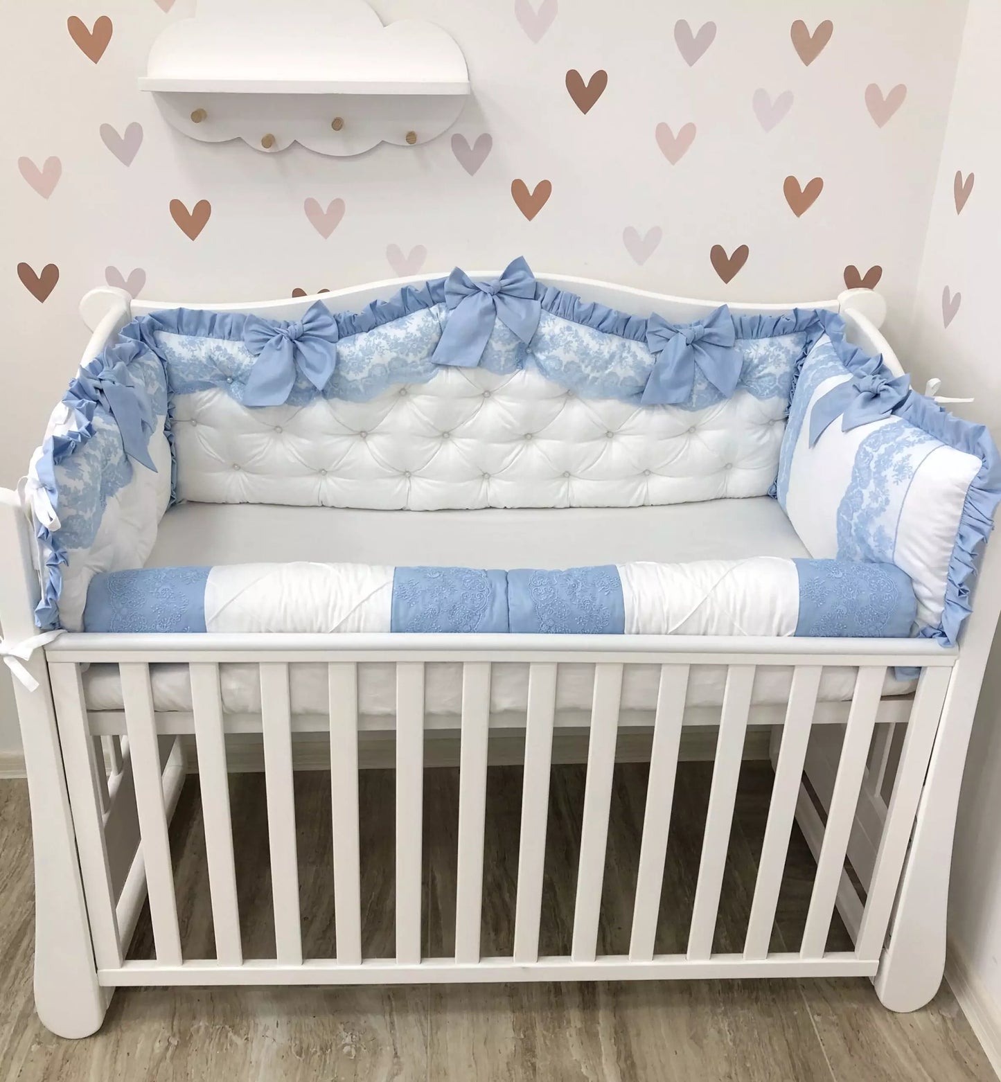 Luxury Personalized crib Bumper “Little Prince” - Baby Bedding Worlds