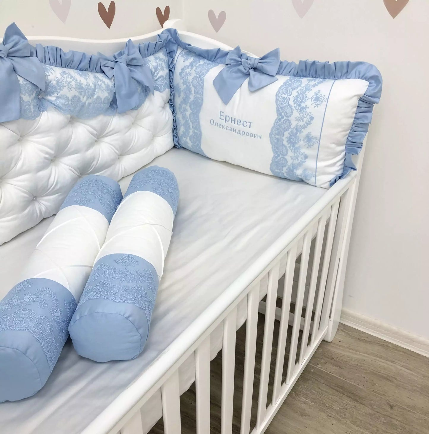 Luxury Personalized crib Bumper “Little Prince” - Baby Bedding Worlds