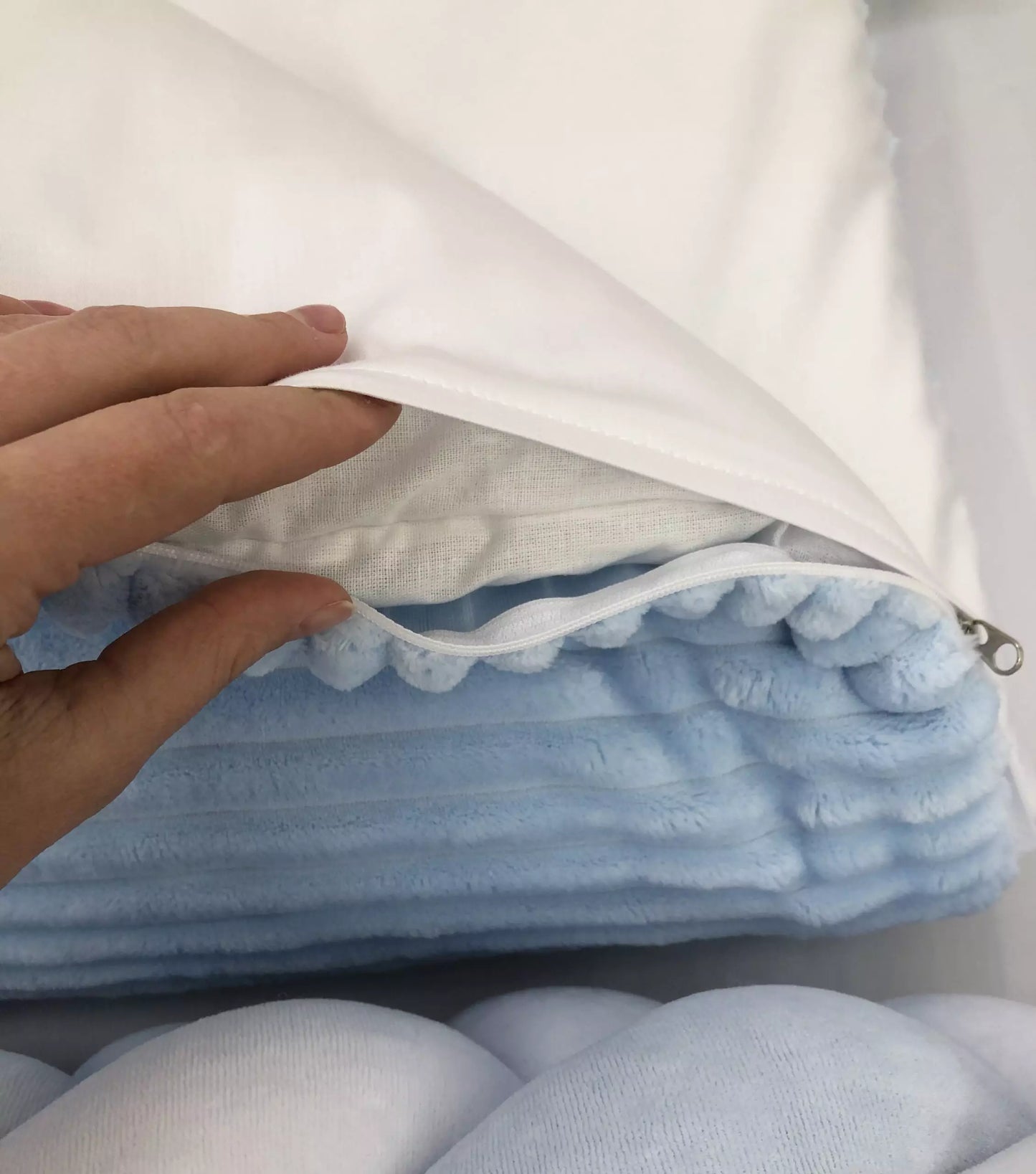 Crib set “Blue white baby bedding set“ - Baby Bedding Worlds