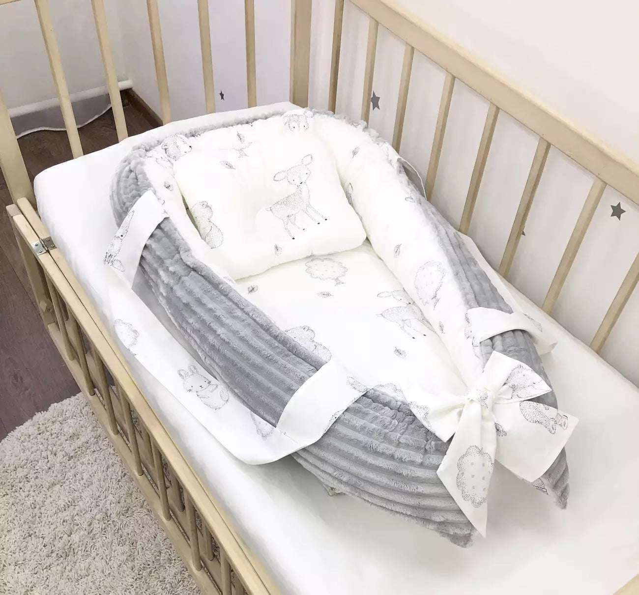 Baby nest “Grey” - Baby Bedding Worlds