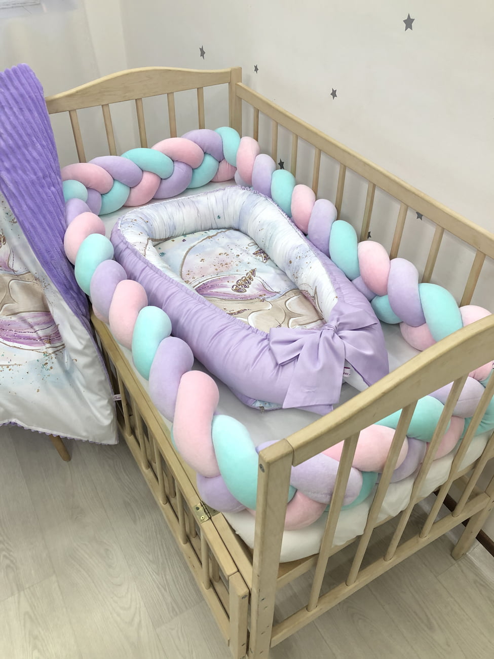 Crib set “Unicorn” - Baby Bedding Worlds
