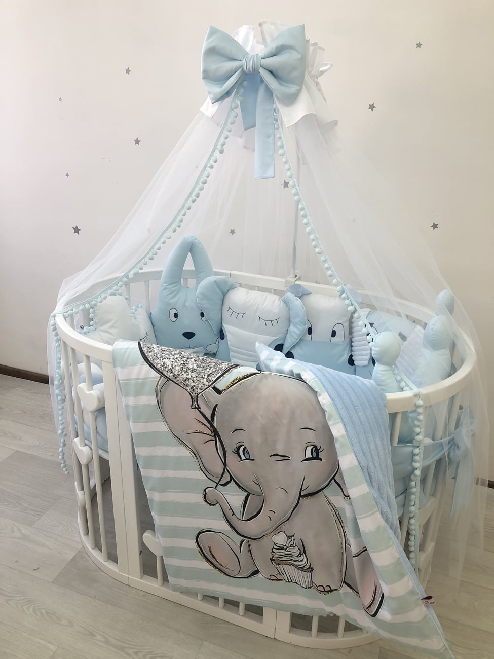 “Blue Elephant” - Baby Bedding Worlds