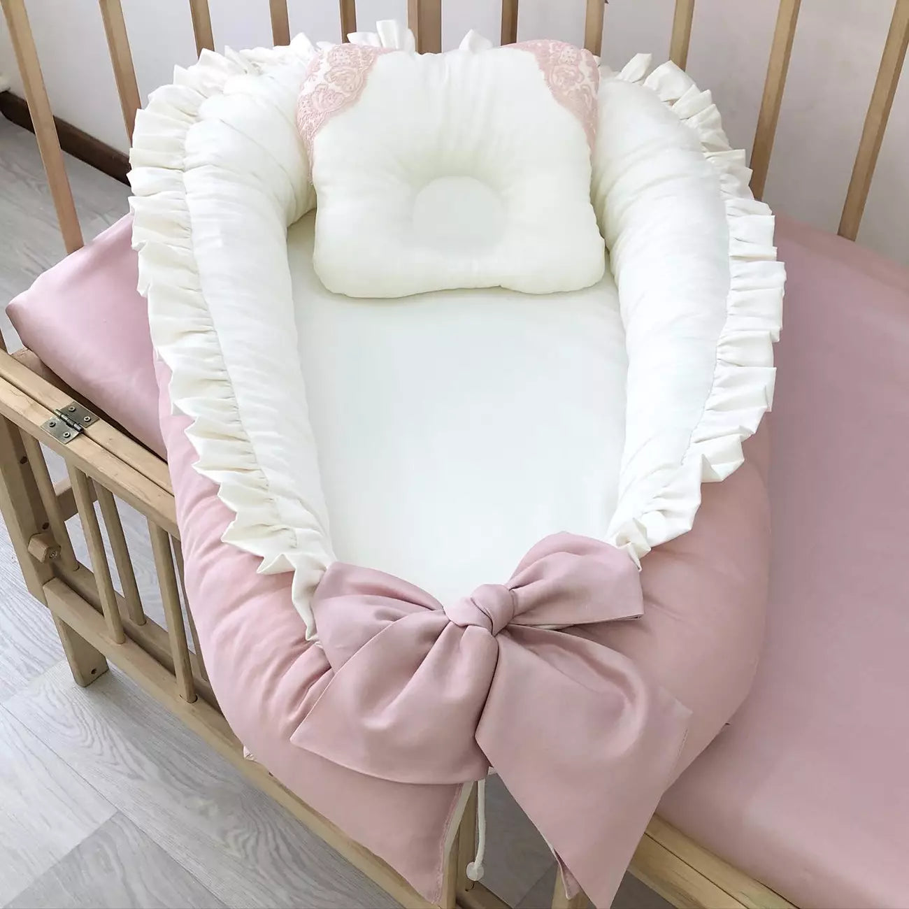 Baby Nest “Dusty pink” - Baby Bedding Worlds