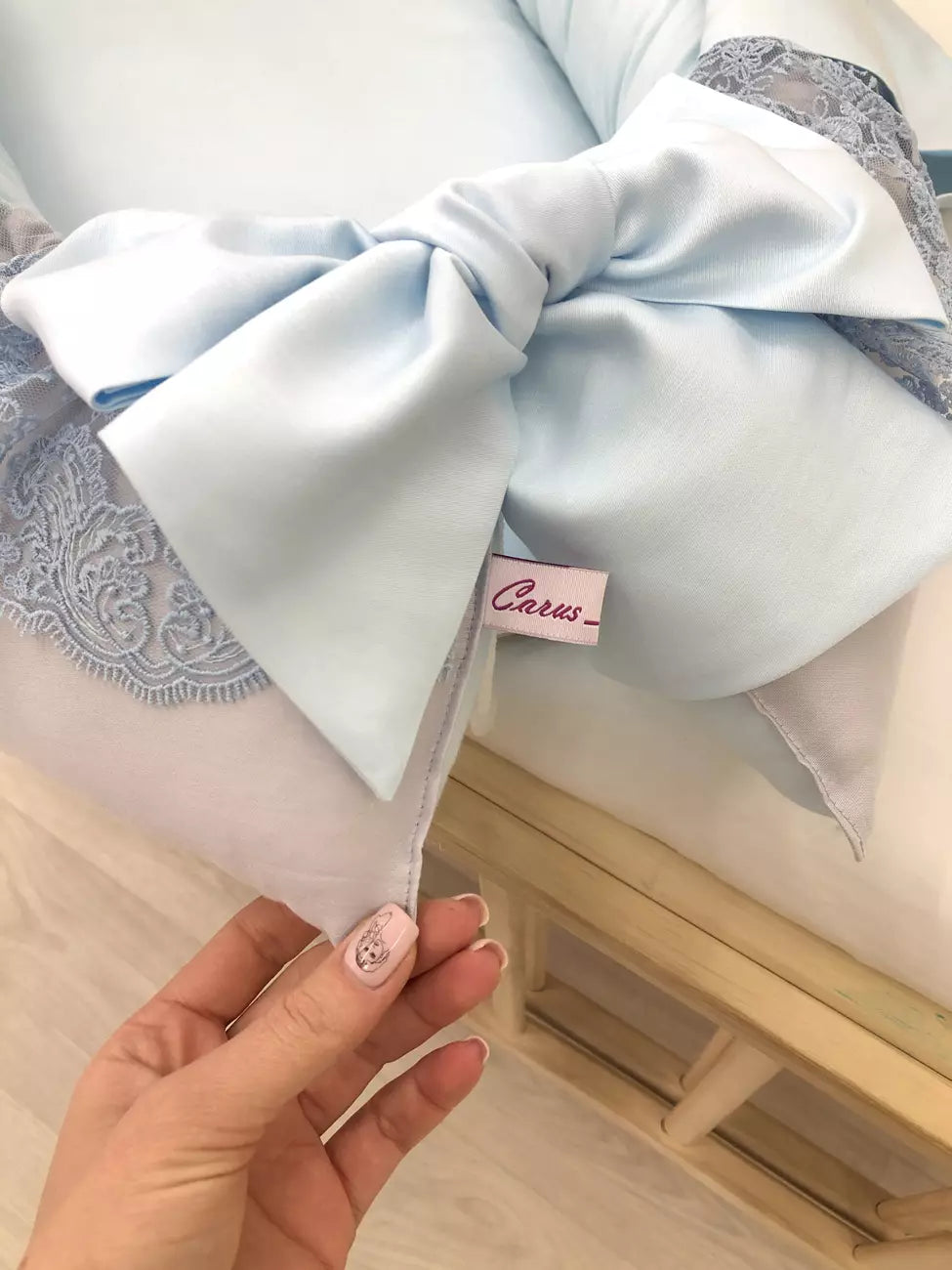 Baby Nest “Blue lace” - Baby Bedding Worlds