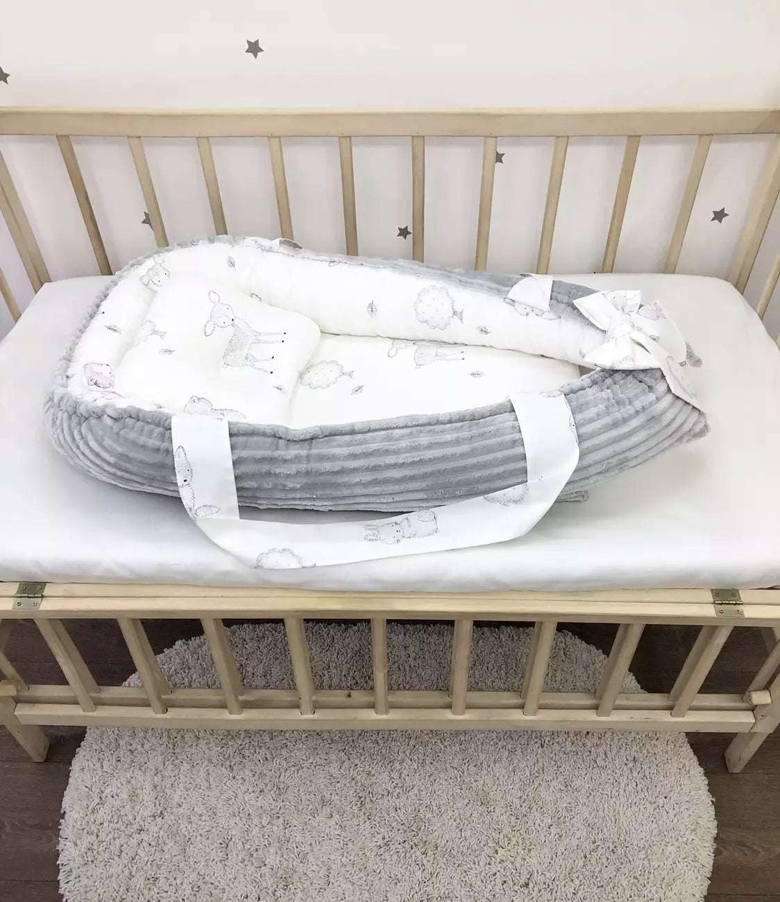 Baby nest “Grey” - Baby Bedding Worlds