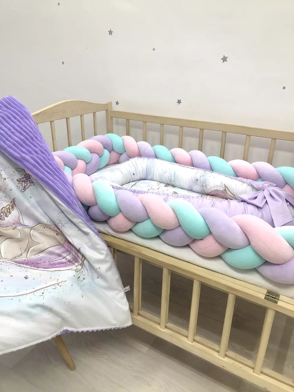 Crib set “Unicorn” - Baby Bedding Worlds