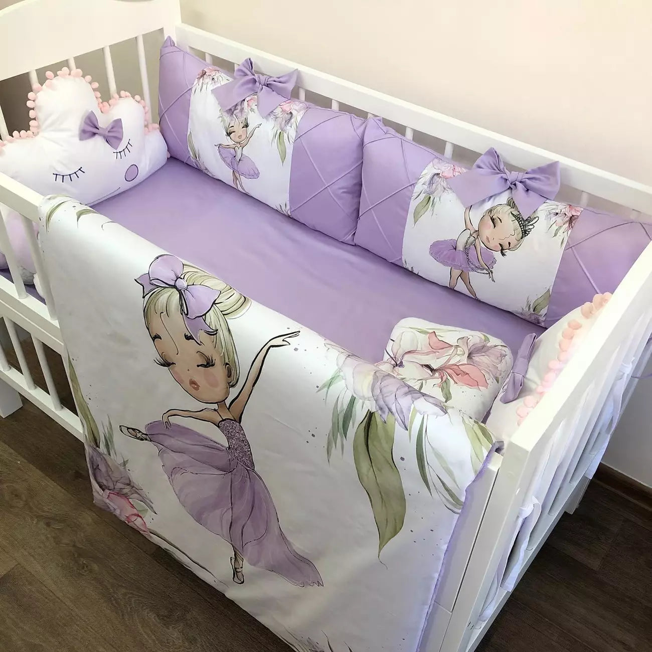 Crib Bedding Sets “Ballerina” - Baby Bedding Worlds