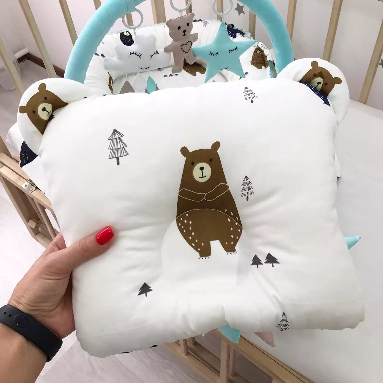 Baby Nest “Bear and toys” - Baby Bedding Worlds