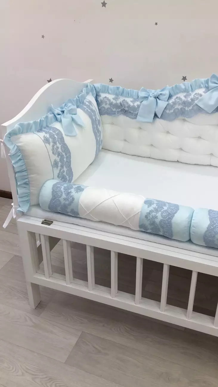 Crib Bumper “Royal luxury nursery bedding crib bumpers“ - Baby Bedding Worlds