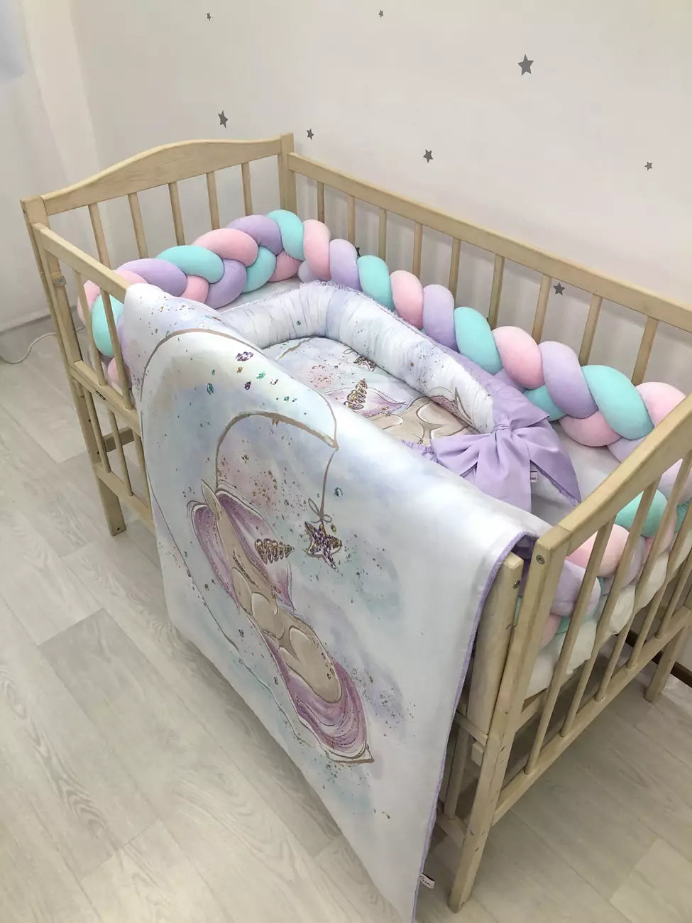 Crib set “Unicorn” - Baby Bedding Worlds
