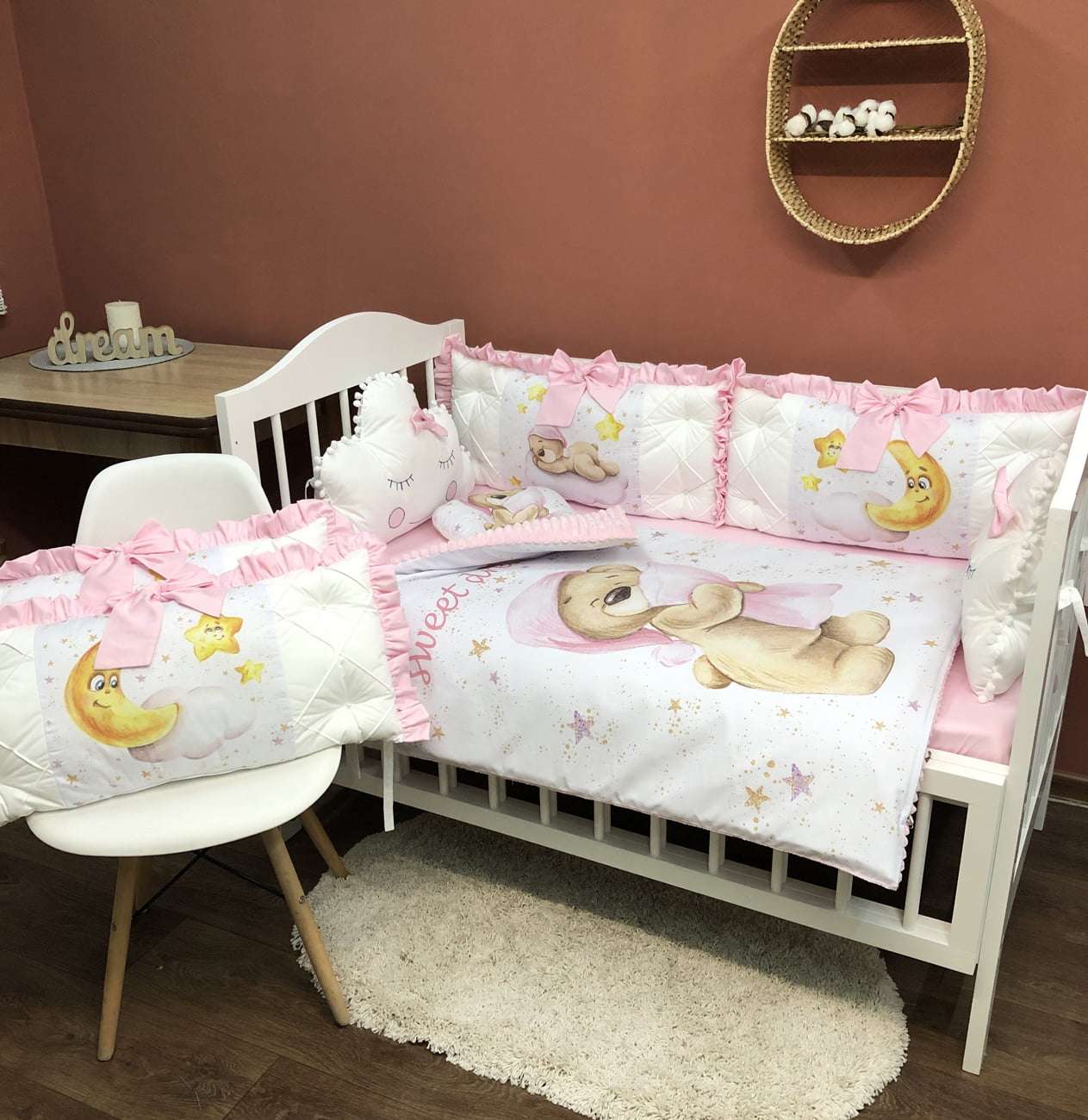 Crib set “Sweet Dreams” - Baby Bedding Worlds