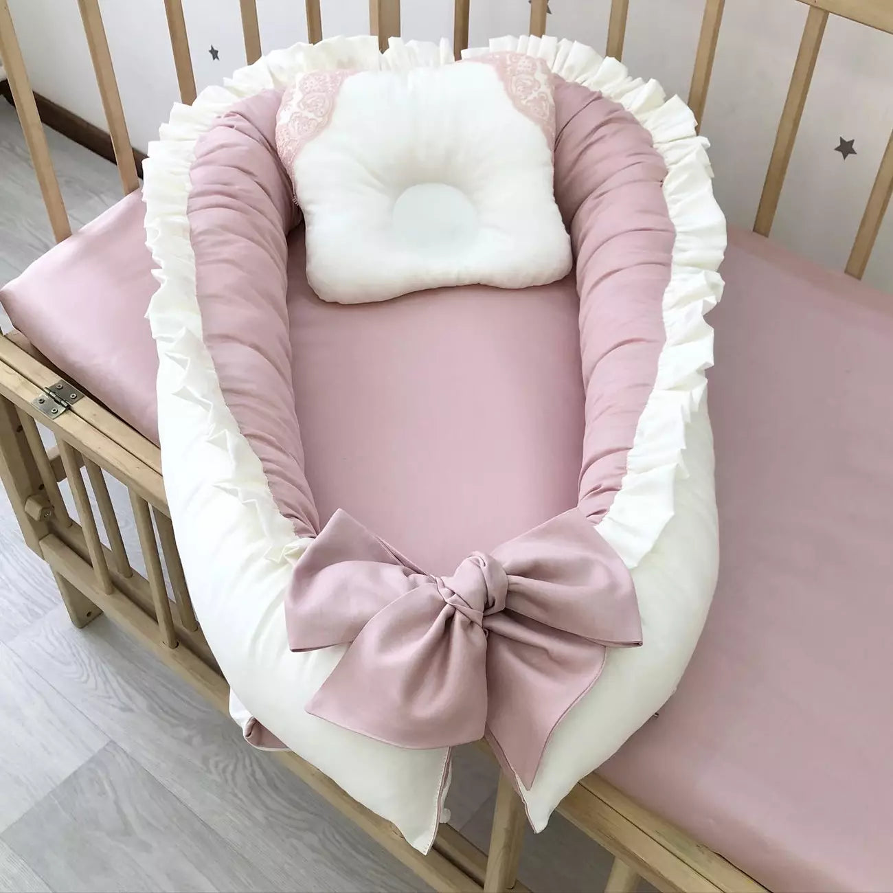 Baby Nest “Dusty pink” - Baby Bedding Worlds
