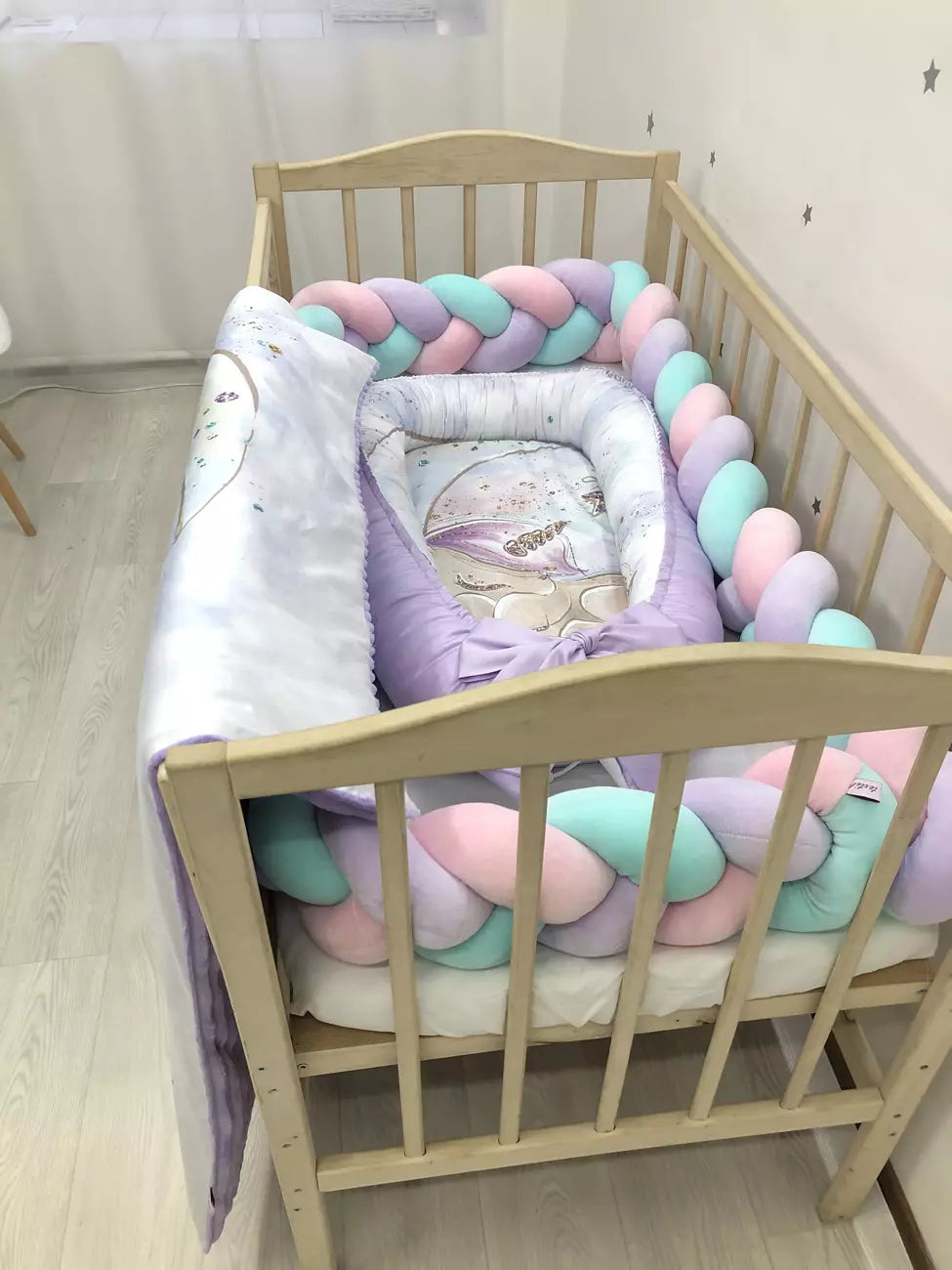 Crib set “Unicorn” - Baby Bedding Worlds