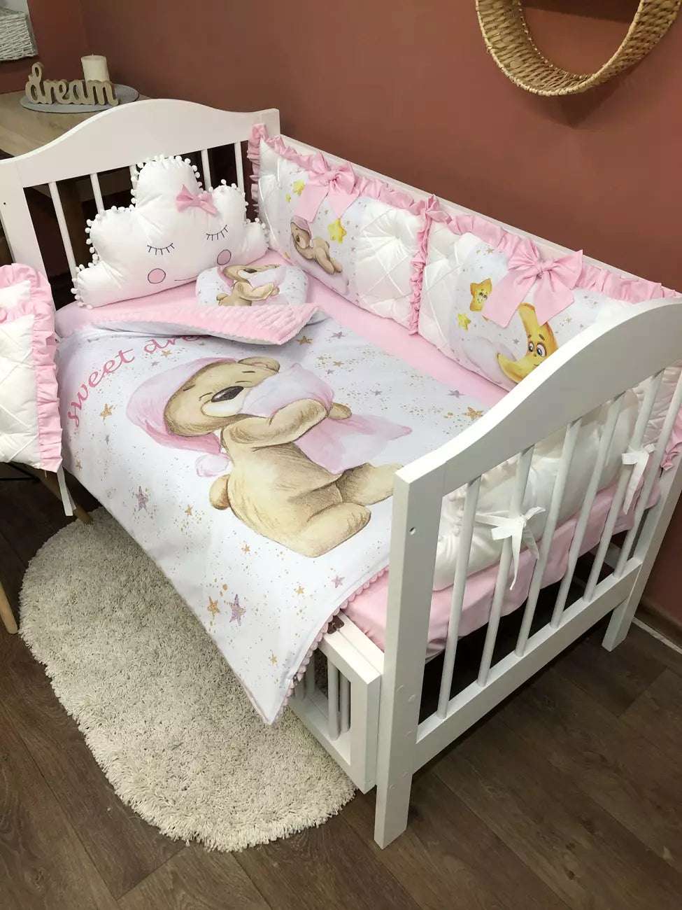 Crib set “Sweet Dreams” - Baby Bedding Worlds