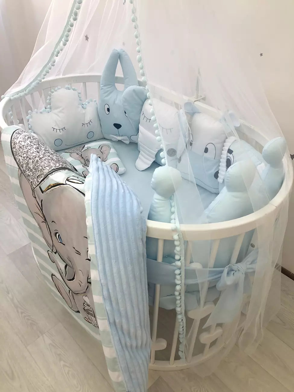 “Blue Elephant” - Baby Bedding Worlds