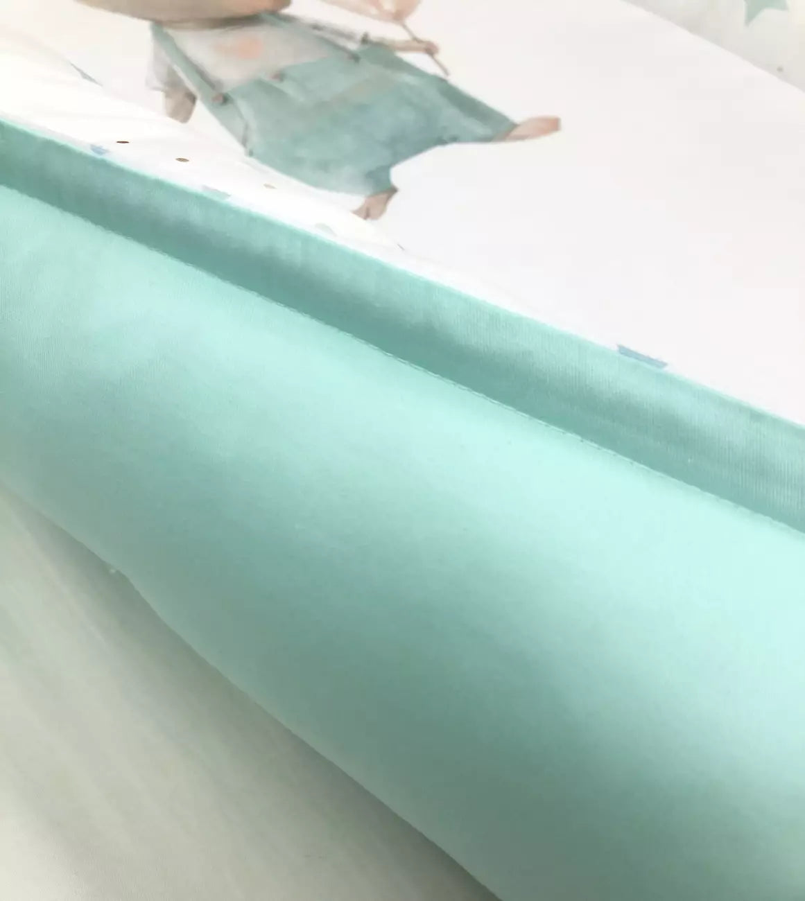 Baby Nest “Mint bunny” - Baby Bedding Worlds
