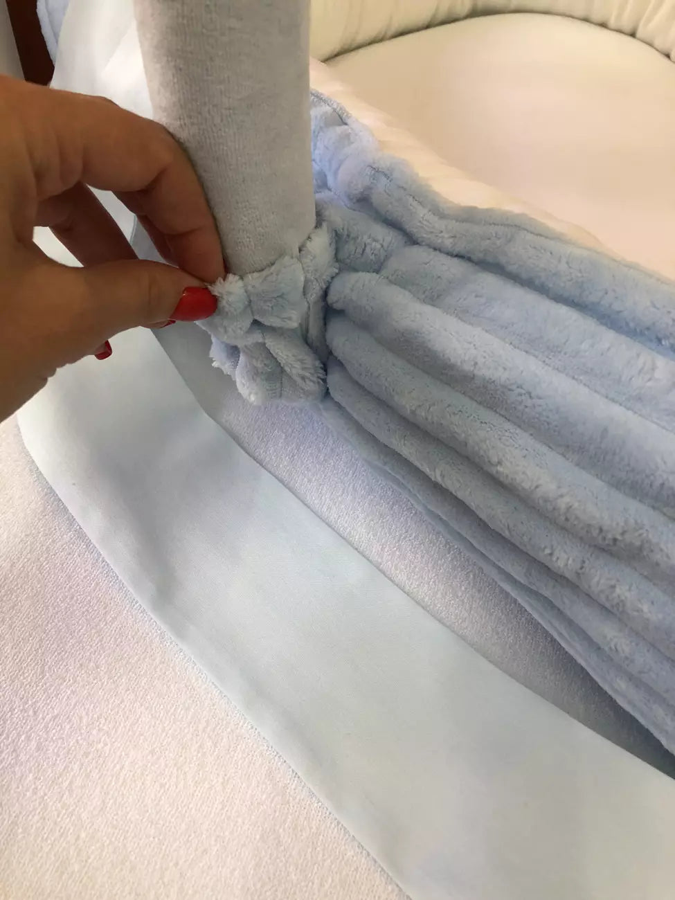 Baby nest “Blue and white” - Baby Bedding Worlds