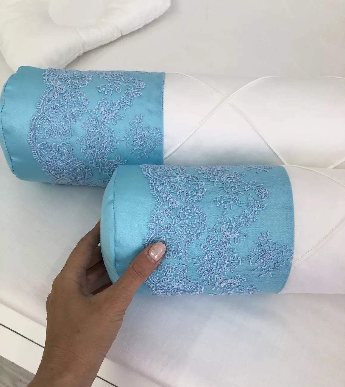 Crib set “Azure Royal Dream” - Baby Bedding Worlds