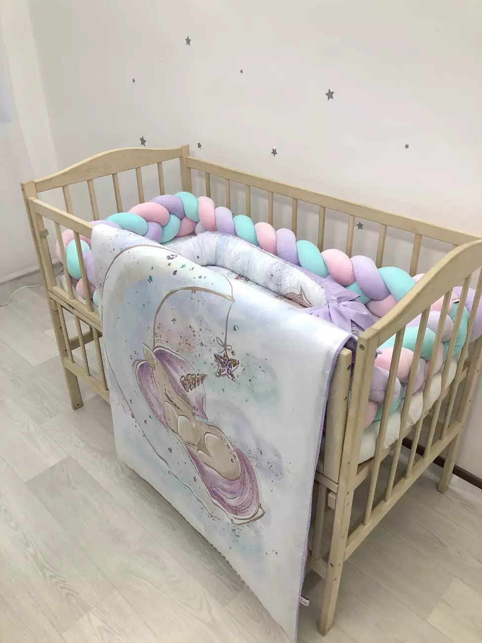 Crib set “Unicorn” - Baby Bedding Worlds