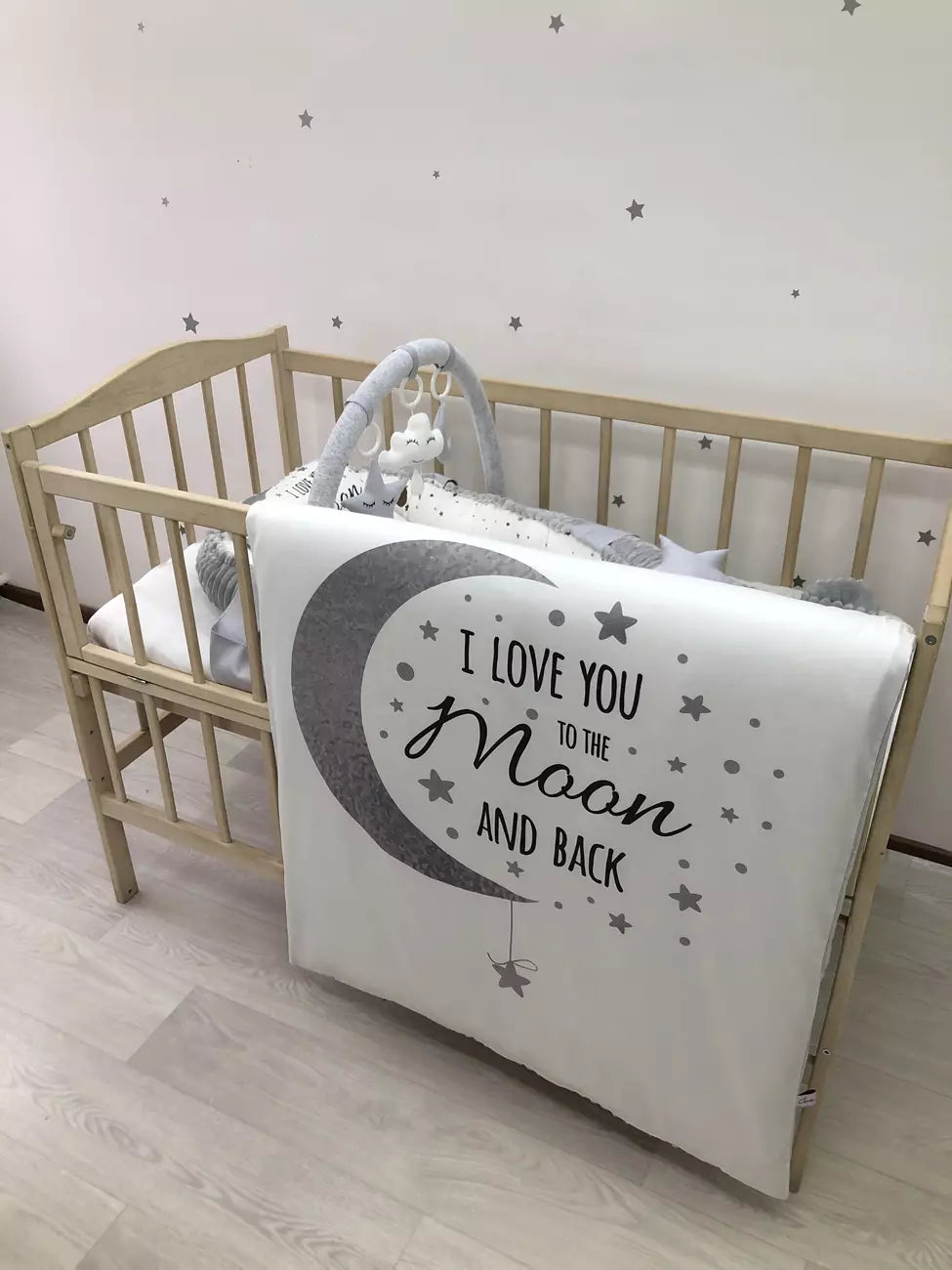 Gray baby nest lounger with the baby blanket - Baby Bedding Worlds