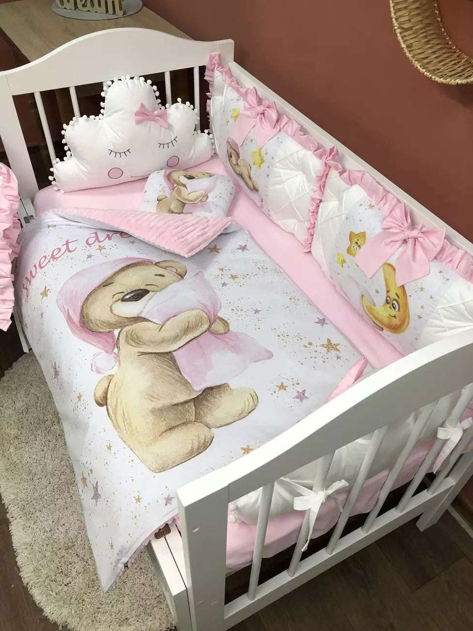 Crib set “Sweet Dreams” - Baby Bedding Worlds