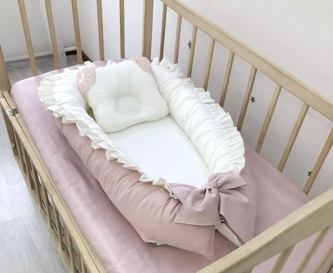 Baby Nest “Dusty pink” - Baby Bedding Worlds